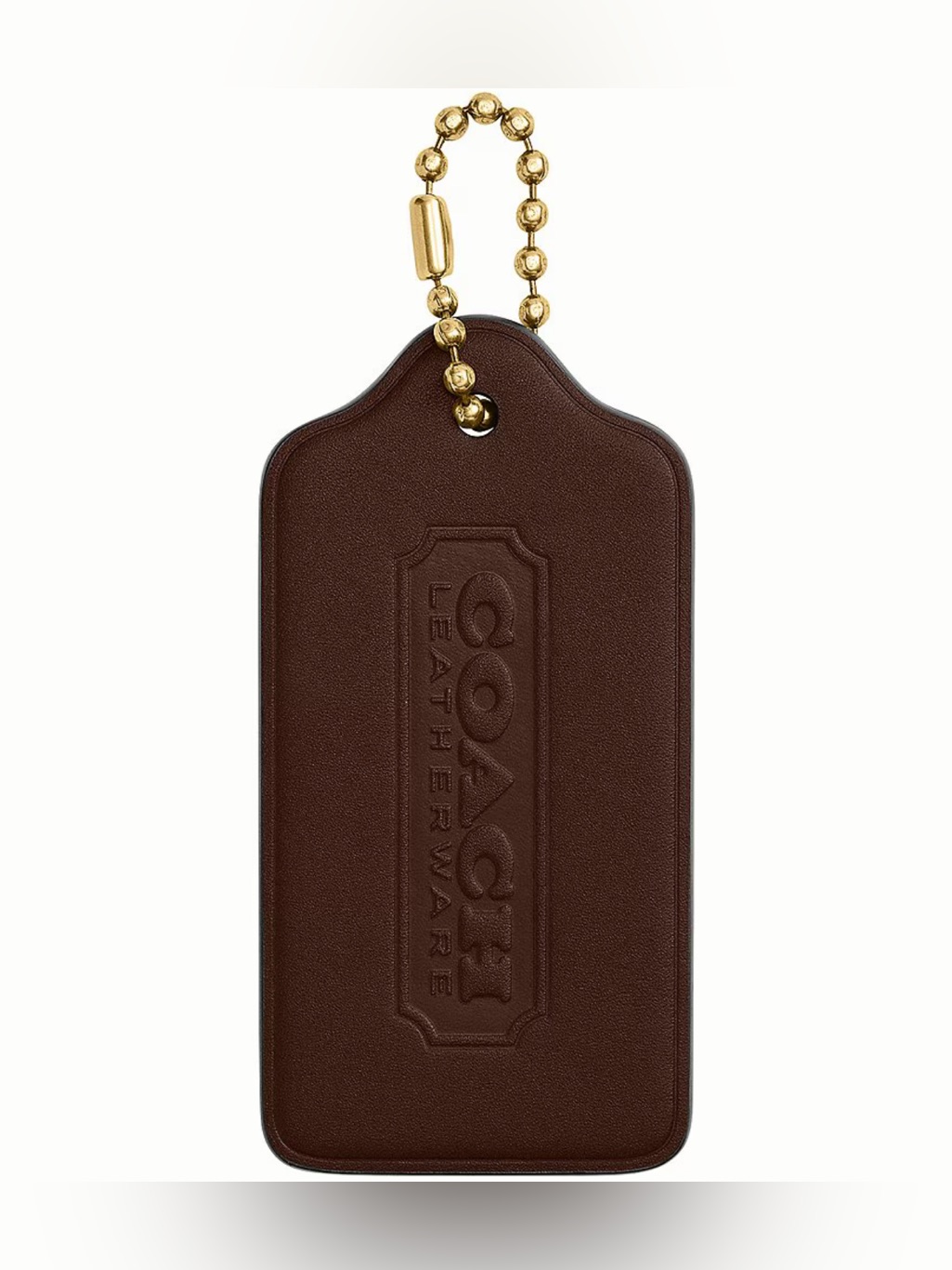 Coach Xl Oversize Brown Hangtag Purse Charm Leather